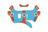 "Gulf Porsche" Sticker kit Thrustmaster T-GT 1 & 2